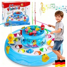 Angelspiel Magnetisch ab 2–3 Jahre, Kinderspielzeug mit 26 Fischen & 4 Angeln~