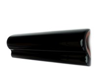 Fliesen Bordüren 20x5cm Bordüre Wulstbordüren London Lord negro schwarz glänzend