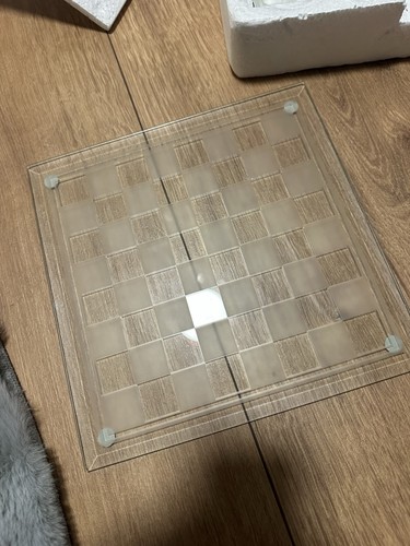 Glas schach mit schachfiguren - schach,