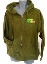 Bob Marley, Zip Hoodie, Olive