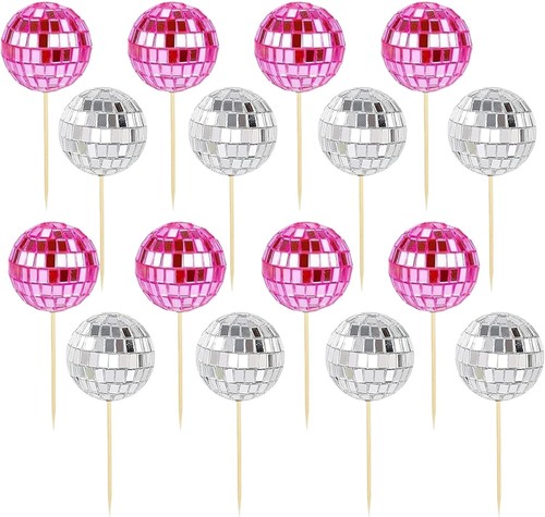Mini discokugel cake topper - mini,