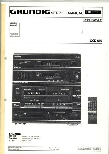 Grundig service manual für - manual,