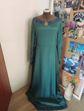 Damen Maxikleid Mittelalterkostüm Karneval Grün Schnürung Gr.2XXL  Gr.( Eher 42)