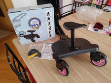 ? Universal Buggy Board ? für Kinderwagen - rosa Räder - Kiddy Board