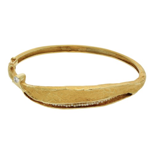 Brillant perlen armreif - brillant, 585