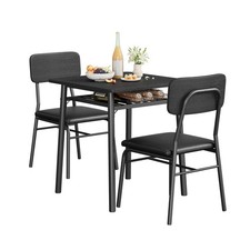 3Tlg Esstisch mit 2