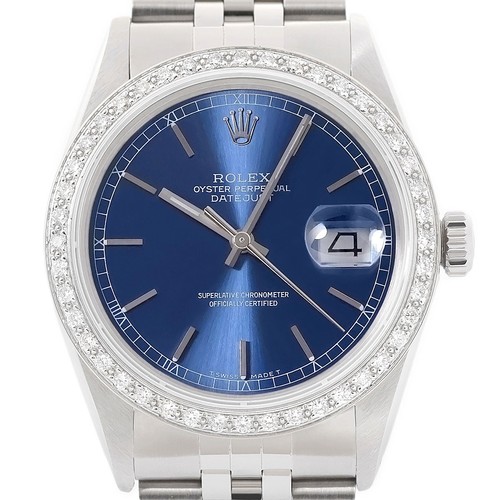 Rolex datejust blau diamant - blau,
