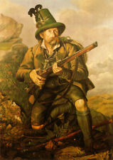 Der Jäger Jagdbild von Georg Wachter Innsbruck Wilderer A3 587