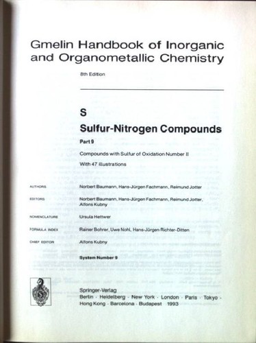 Gmelin handbook inorganic - gmelin,