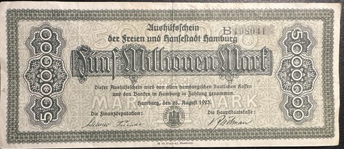 Notgeld hamburg millionen - notgeld,