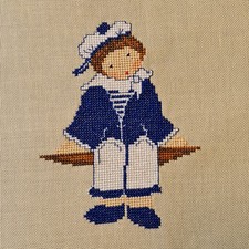 Seemann Kantenhocker Stickbild