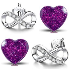 2x Ohrstecker Kristall