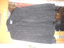 Bluse Gr.12 zirka 42 elegant,schwarz mit goldenen Tupfen und Schleife