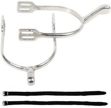 Jahorse :Sporen Schwanenhalssporen mit Sporenriemen Edelstahl 40mm spur Dam.Her.