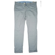 Massimo Dutti Herren Hose casual Fit Chino Slim fit 48 M W32 L34 glanz grau dünn