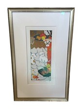 Jutta Votteler Farbradierung gerahmt Hunde Originalgrafik 11/180 2006