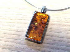 wunderschöner Bernsteinanhänger in  925 -  Sterlingsilber gefasst