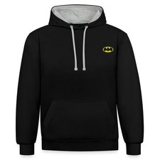 DC Comics Batman Original Logo Stick Kontrast Hoodie