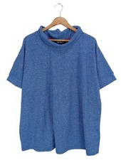 ULLA POPKEN Kurzarm-Bluse Damen Bluse Gr. DE 50 blau Casual-Look