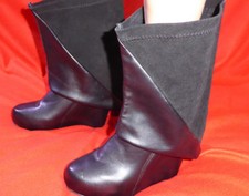 Damen Stiefel Gothic Pirat Fasching Sammler Liebhaber Mittelalter Hingucker TOP