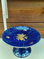 Etagere Kuchen Teller + Fuß echt Kobald Blau Bavaria Vohenstrauß Johann Seltmann