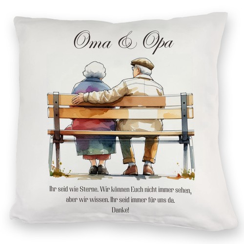 Oma und opa auf bank - oma,