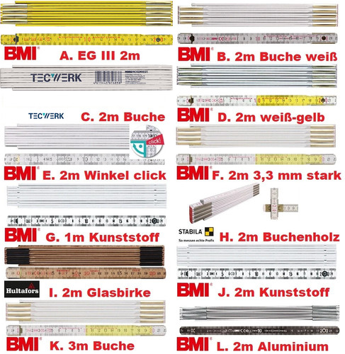 Gliedermaßstab zollstock - zollstock, 1m