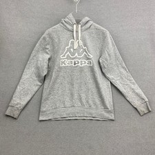 Kappa Kapuzen Pullover Herren L Grau Sweater Sweatshirt