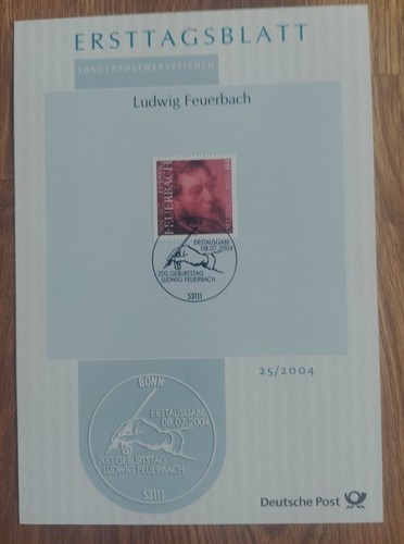 Ersttagsblatt ludwig feuerbach - ersttagsblatt,