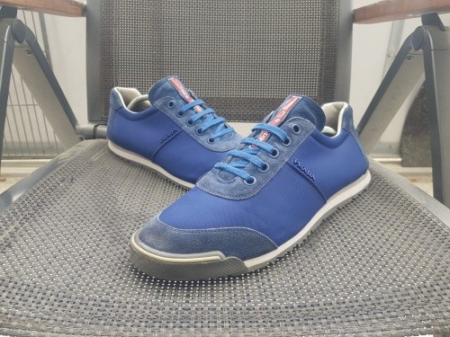 Prada herrenschuhe blau - herrenschuhe, gr.
