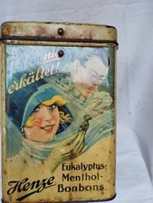 Blechdose Henze Eukalyptus Menthol Bonbons Dose Blech SEHR ALT 20er-30 J. ?
