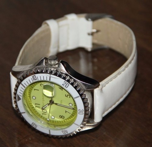 Bergmann uhr weißes lederband - bergmann,
