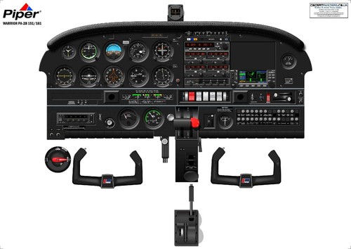 Piper warrior cockpit - poster,