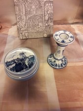 Delfter Porzellan dose + Kerzenständer Distel  selten top