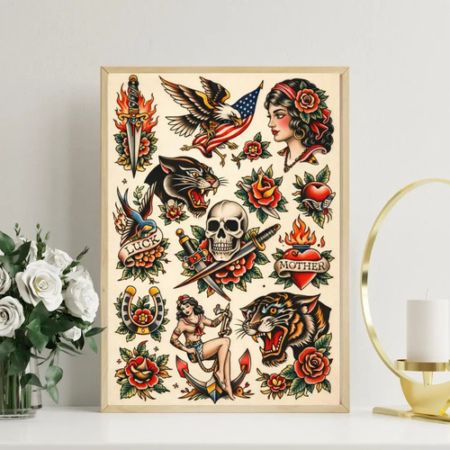 Traditionelles tattoo flash - tattoo,