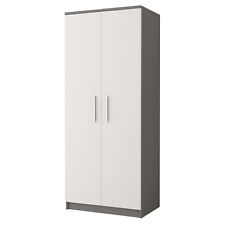 Kleiderschrank Kinderzimmer Schrank Jugendzimmer OMEGA II 06 80 cm Grau/Weiß