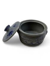 Heringstopf Steingut 3066/1 Blau Vintage Keramik Topf mit Deckel