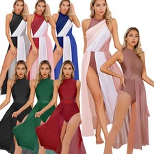 DE Damen Ärmellos Tanzkleid