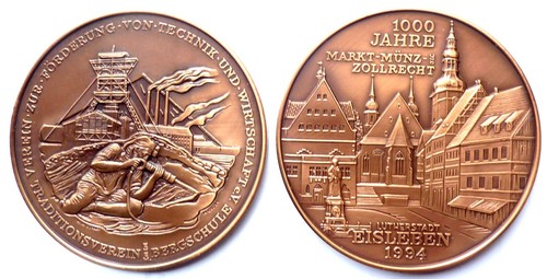 Bergbau bronze medaille 1994 - bergbau,