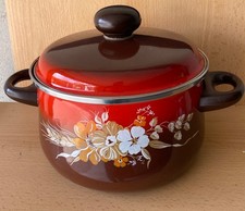 Emailletopf m. Deckel