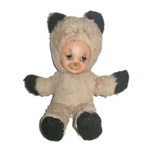 DDR Plüschtier Puppe Gummigesicht Schlafaugen Kuscheltier Puppe Maus Stofftier