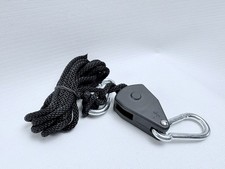 Seil-Ratsche Justierbare Aufhänger Zelt Hydroponik Wachsen Grow in schwarz