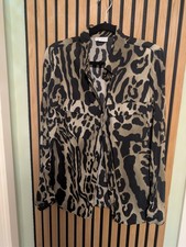 Hemdbluse Damen Leo-Muster