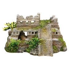 Nobby Aquariendekoration Maya Ruine mit Pflanzen 21,7x14,7x11,7 cm