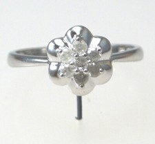 Damen Ring mit 7 Diamanten 10K Weißgold