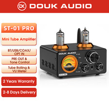 Douk Audio ST-01 PRO HiFi Bluetooth 5.0 Röhrenverstärker COAX/OPT Amp USB Player