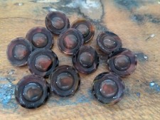 ♥Nr.120-Alte Glasknöpfe Neugablonz mondschein mehrfarbig DM 18 mm 12 St♥