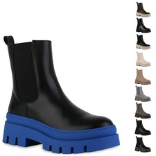 Damen Plateau Stiefeletten