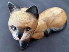 Dekofigur Katze Holz