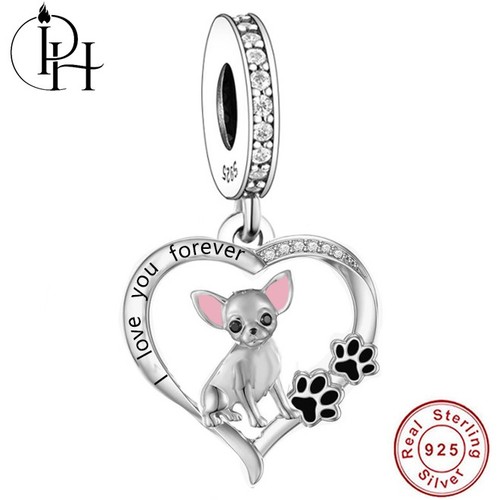 Chihuahua hund charm 925 - charm,